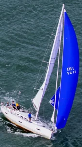 thick spinnaker nylon cloth sail with anti torsion cable in luff